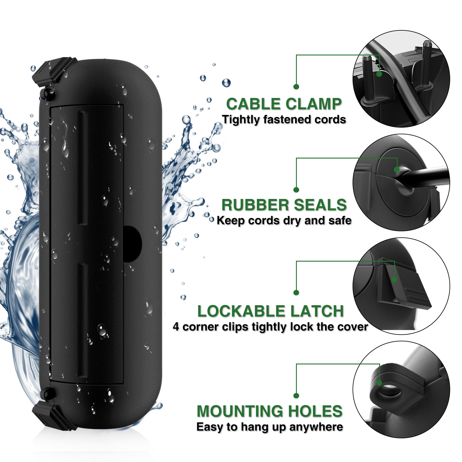 Small IP44 Waterproof Outdoor  - Outdoor Use Power Strip ulasan dan harga